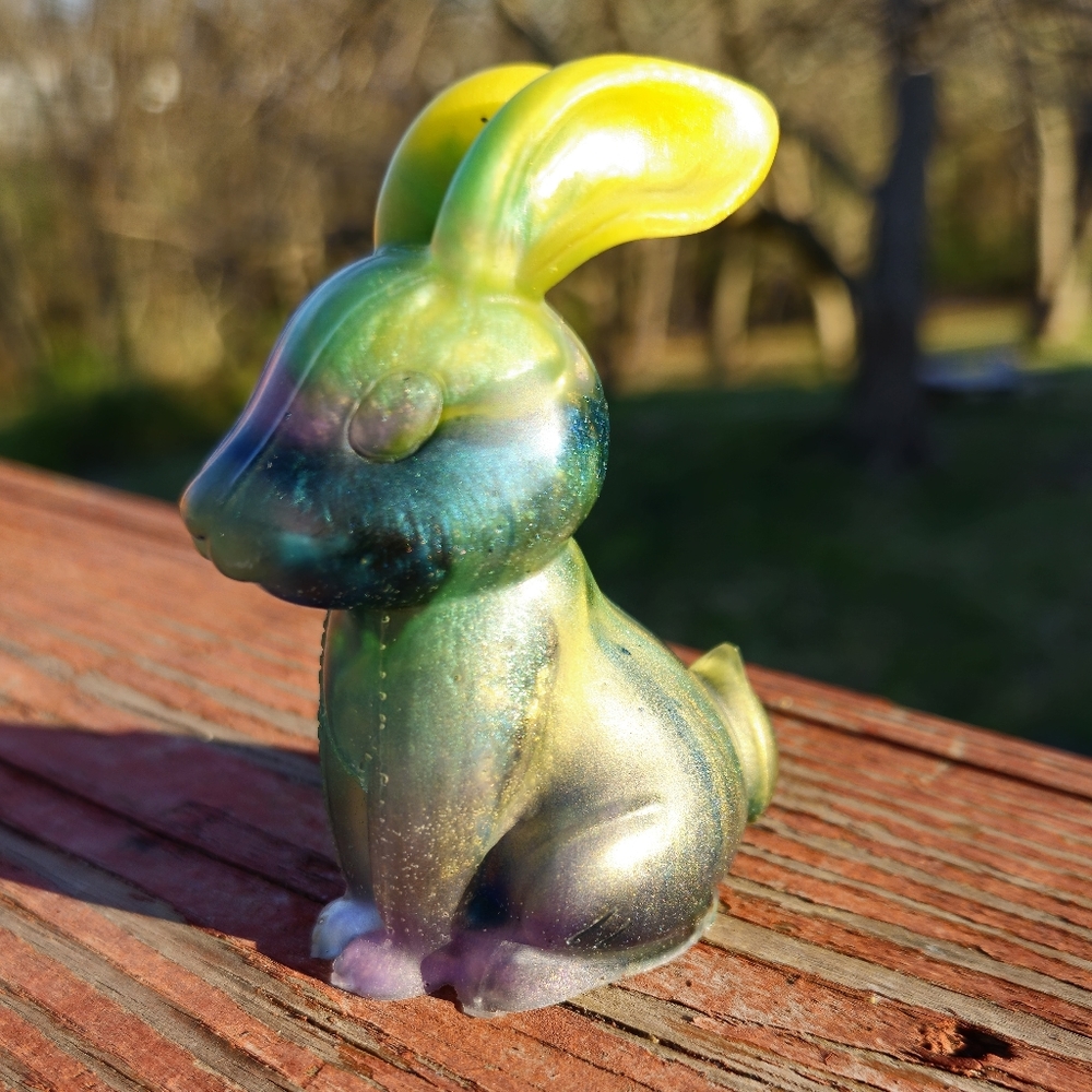 Bunny Rabbit Gift Cute Handmade Resin Art Unique Artisan